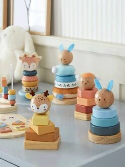 Trio De Tours à Empiler En Bois FSC® Bois - Vertbaudet -Vertbaudet Soldes Magasin trio de tours a empiler en bois fsc 4