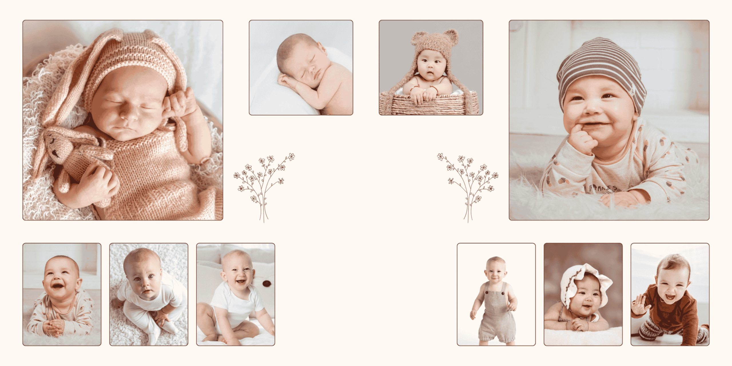 Devant -Vertbaudet Soldes Magasin Beige Brown Neutral Minimalist Baby First Year Milestone Banner Landscape 1 scaled